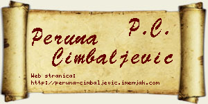 Peruna Cimbaljević vizit kartica